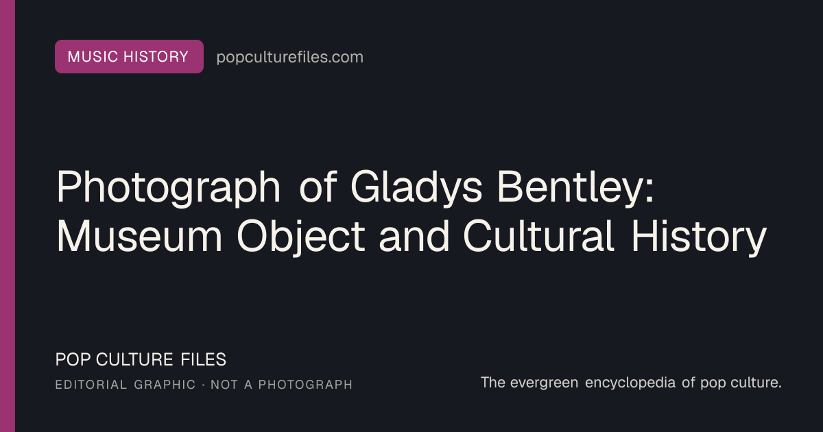 Editorial graphic for: Photograph of Gladys Bentley: Museum Object and Cultural History