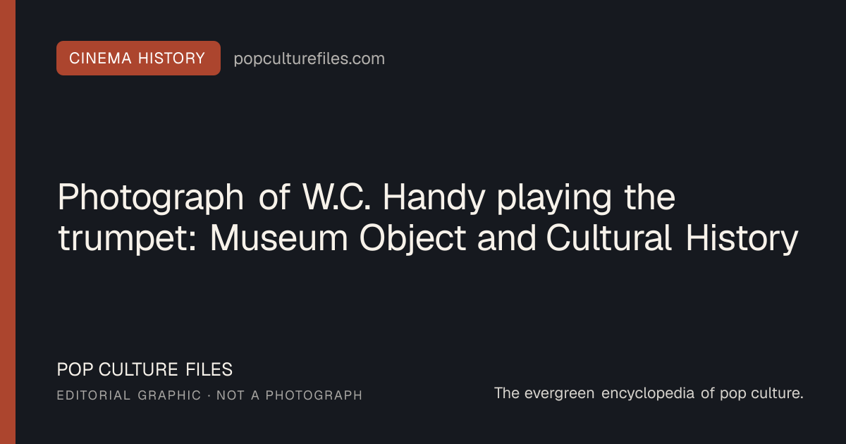 Editorial graphic for: Photograph of W.C. Handy playing the trumpet: Museum Object and Cultural History