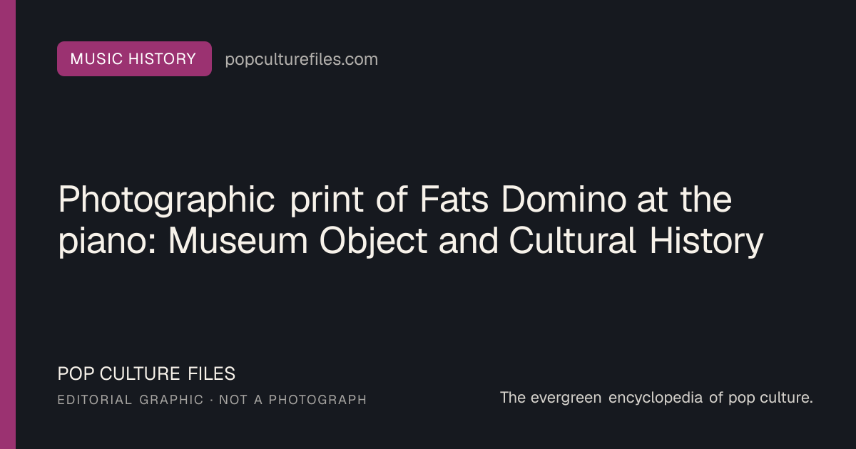 Editorial graphic for: Photographic print of Fats Domino at the piano: Museum Object and Cultural History