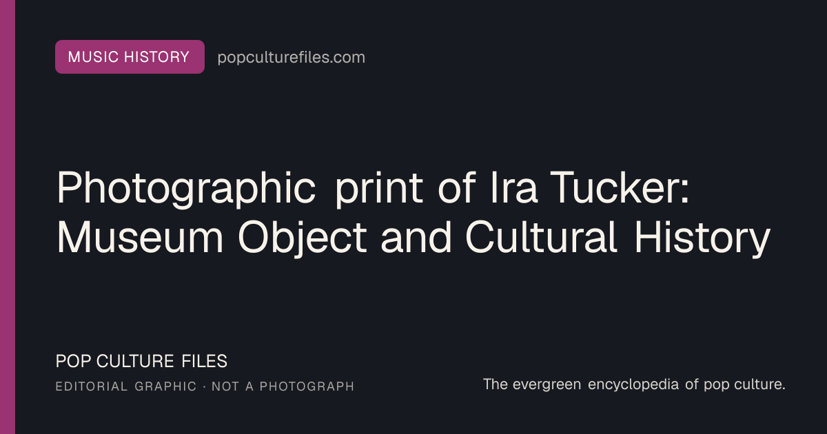 Editorial graphic for: Photographic print of Ira Tucker: Museum Object and Cultural History