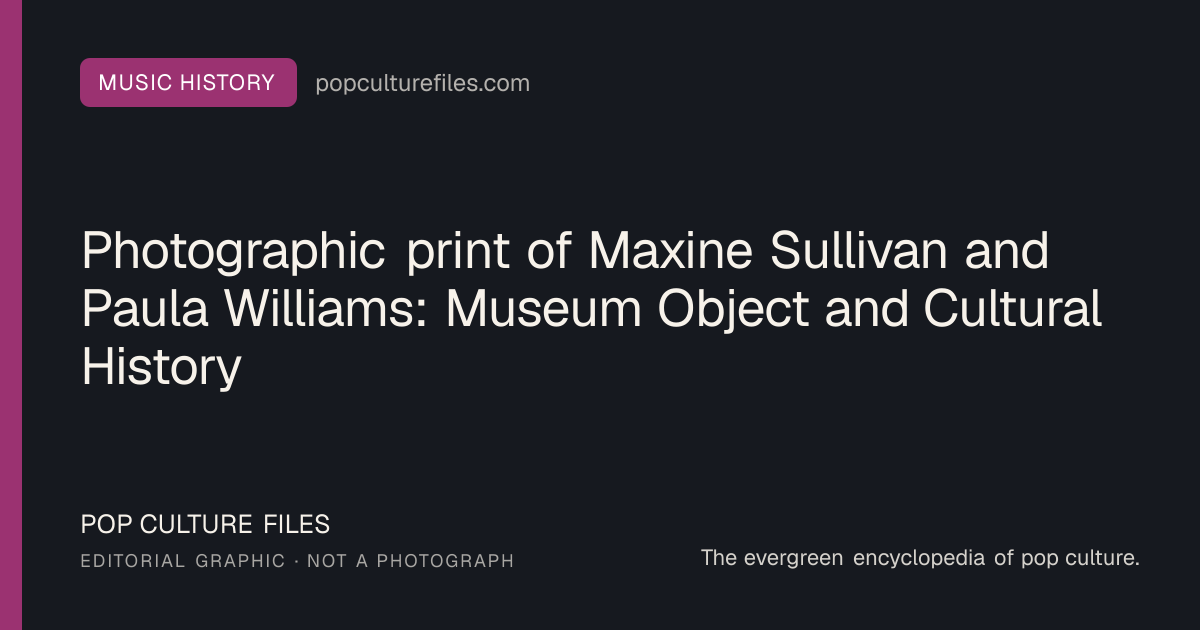 Editorial graphic for: Photographic print of Maxine Sullivan and Paula Williams: Museum Object and Cultural History