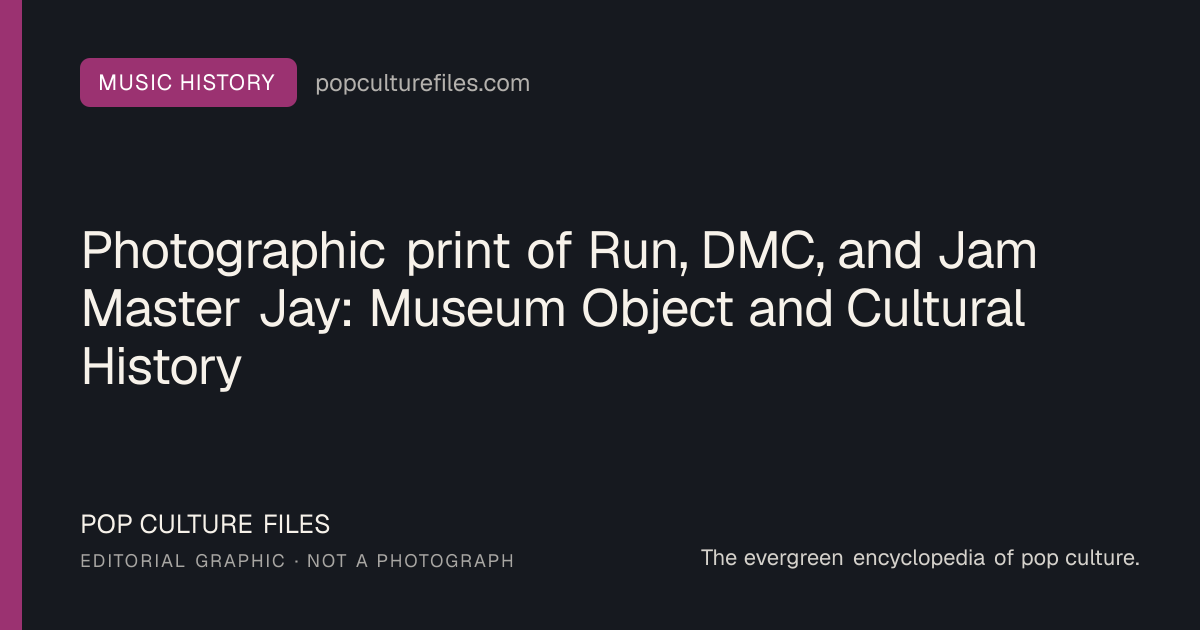 Editorial graphic for: Photographic print of Run, DMC, and Jam Master Jay: Museum Object and Cultural History