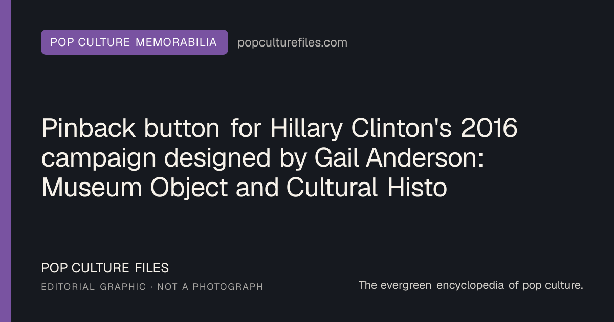 Editorial graphic for: Pinback button for Hillary Clinton's 2016 campaign designed by Gail Anderson: Museum Object and Cultural History