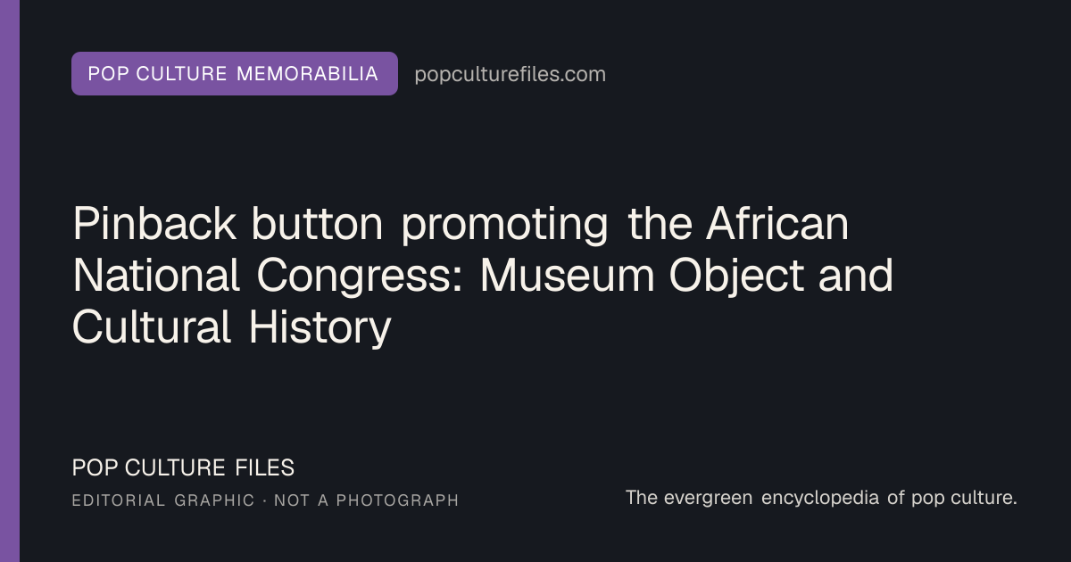 Editorial graphic for: Pinback button promoting the African National Congress: Museum Object and Cultural History