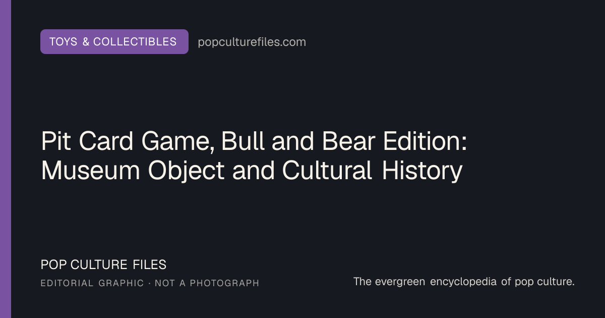 Editorial graphic for: Pit Card Game, Bull and Bear Edition: Museum Object and Cultural History