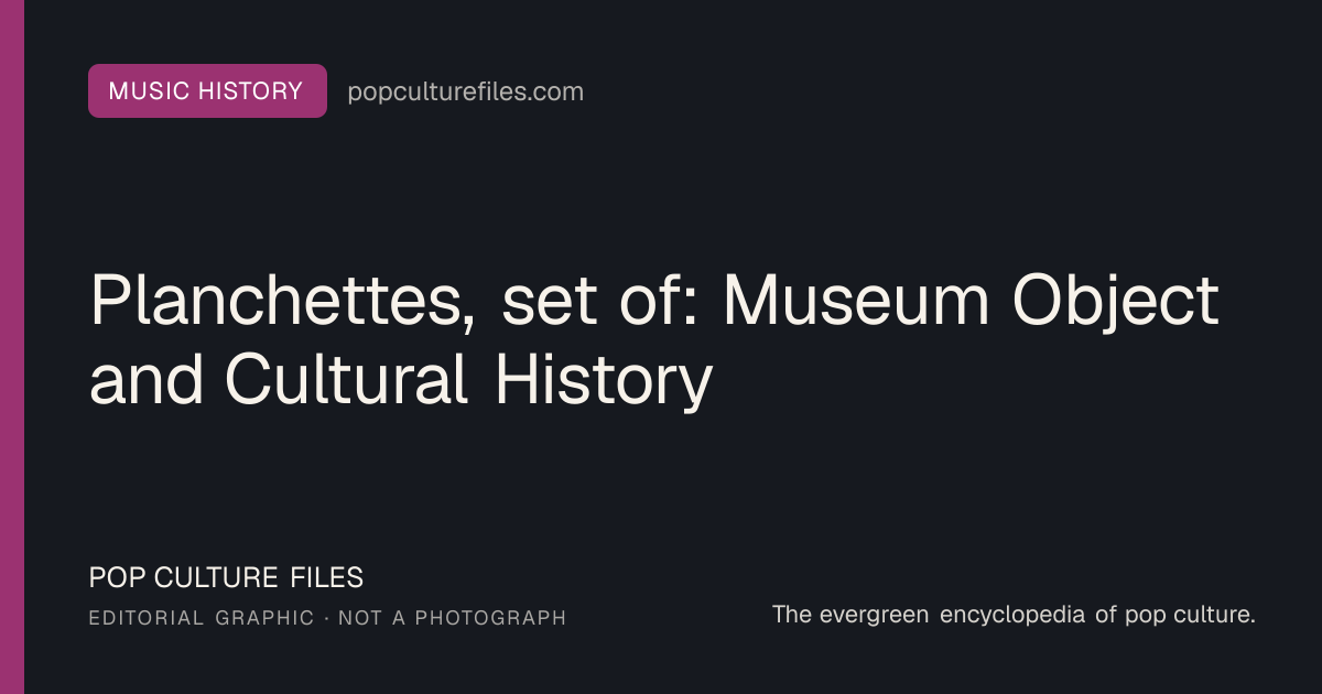 Editorial graphic for: Planchettes, set of: Museum Object and Cultural History