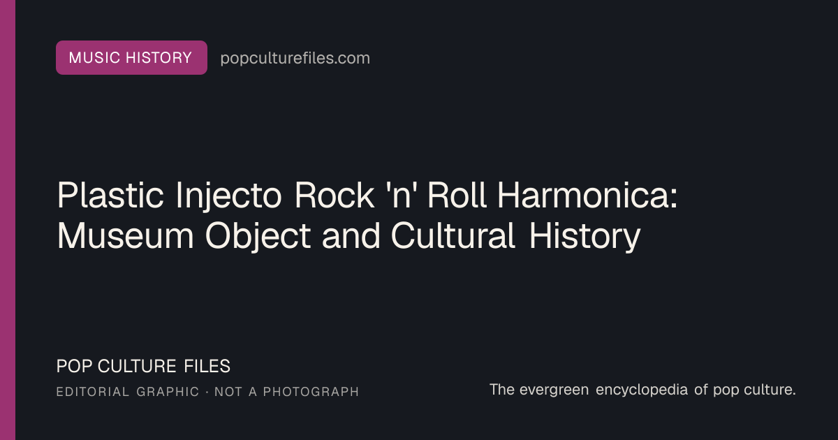 Editorial graphic for: Plastic Injecto Rock 'n' Roll Harmonica: Museum Object and Cultural History