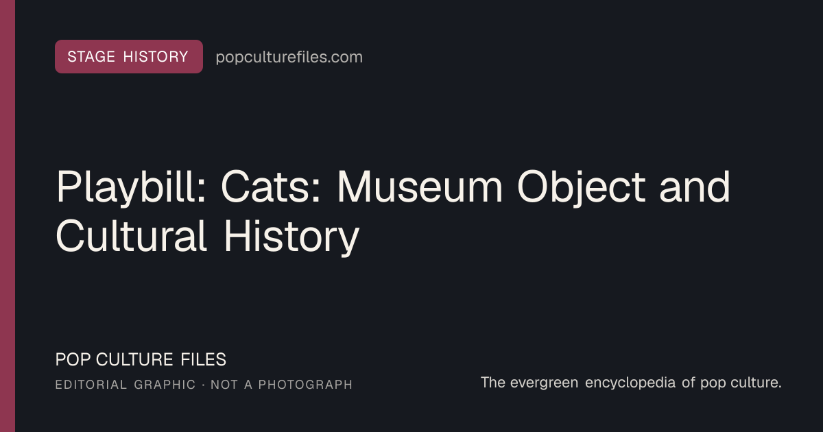Editorial graphic for: Playbill: Cats: Museum Object and Cultural History