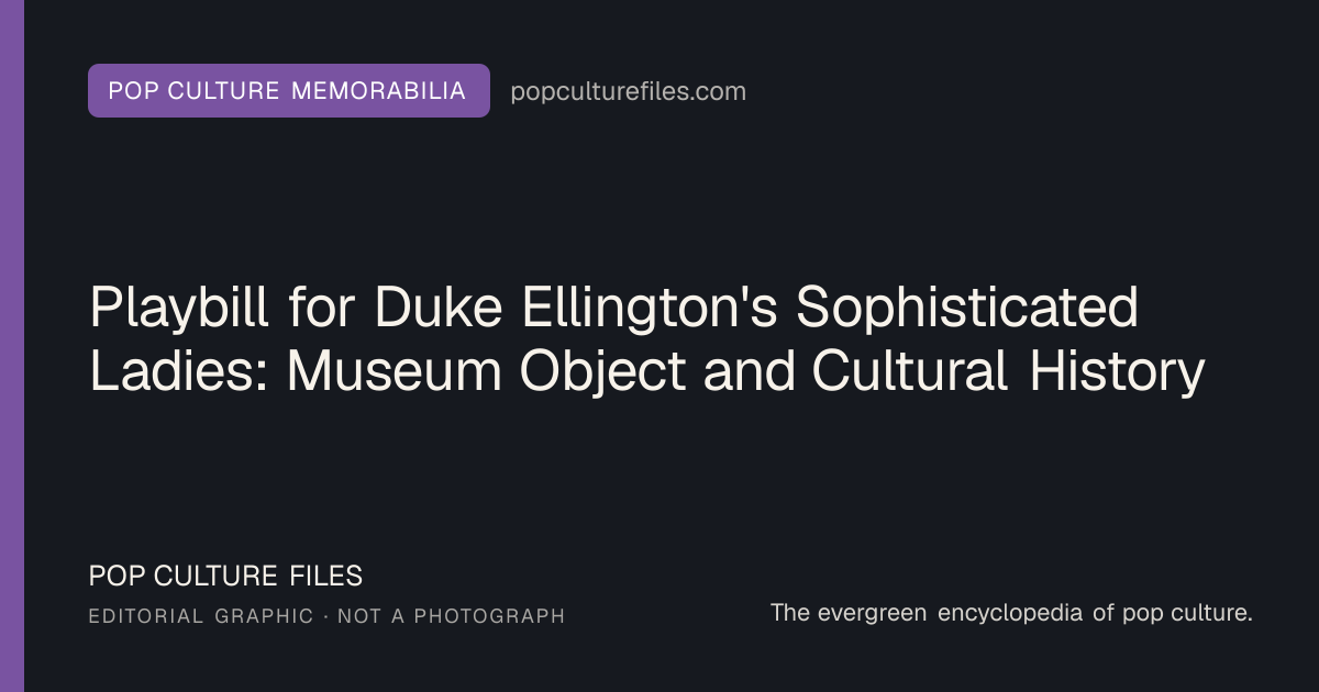 Editorial graphic for: Playbill for Duke Ellington's Sophisticated Ladies: Museum Object and Cultural History