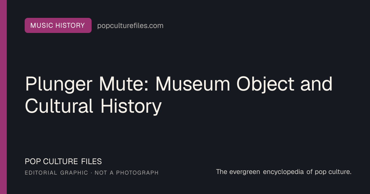 Editorial graphic for: Plunger Mute: Museum Object and Cultural History