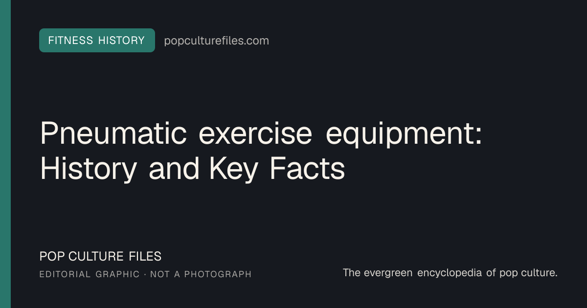 Editorial graphic for: Pneumatic exercise equipment: History and Key Facts