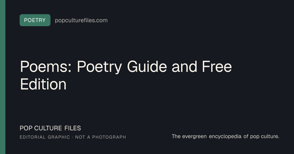 Editorial graphic for: Poems: Poetry Guide and Free Edition