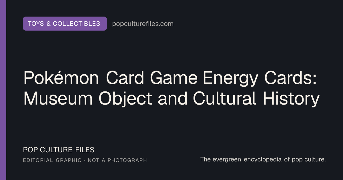 Editorial graphic for: Pokémon Card Game Energy Cards: Museum Object and Cultural History
