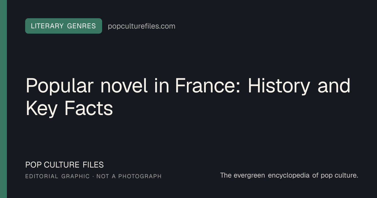 Editorial graphic for: Popular novel in France: History and Key Facts