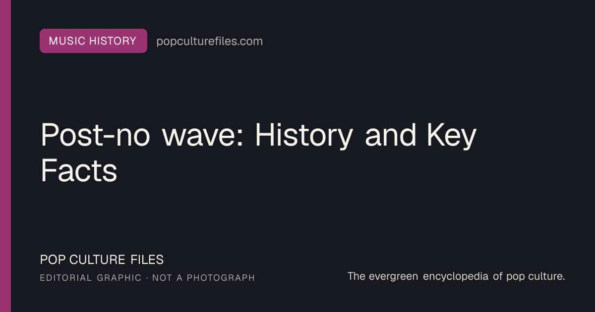 Editorial graphic for: Post-no wave: History and Key Facts