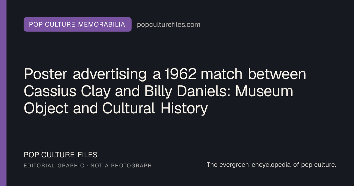 Editorial graphic for: Poster advertising a 1962 match between Cassius Clay and Billy Daniels: Museum Object and Cultural History