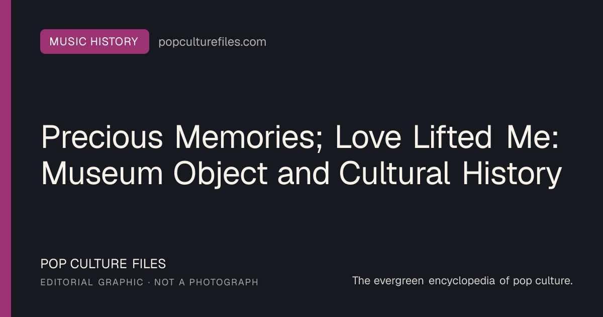 Editorial graphic for: Precious Memories; Love Lifted Me: Museum Object and Cultural History