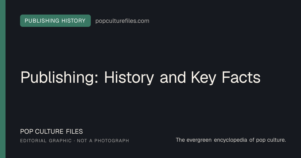 Editorial graphic for: Publishing: History and Key Facts