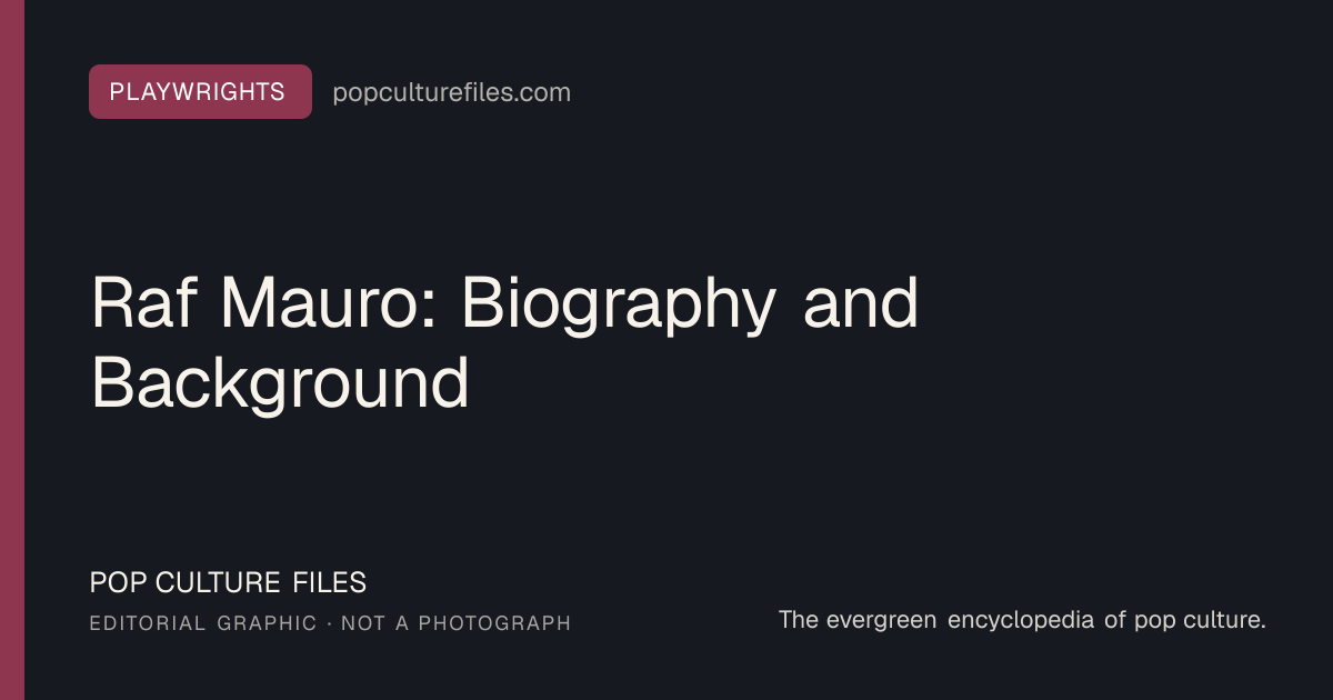 Editorial graphic for: Raf Mauro: Biography and Background