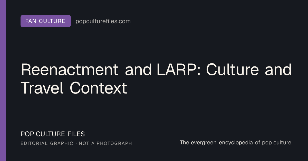 Editorial graphic for: Reenactment and LARP: Culture and Travel Context