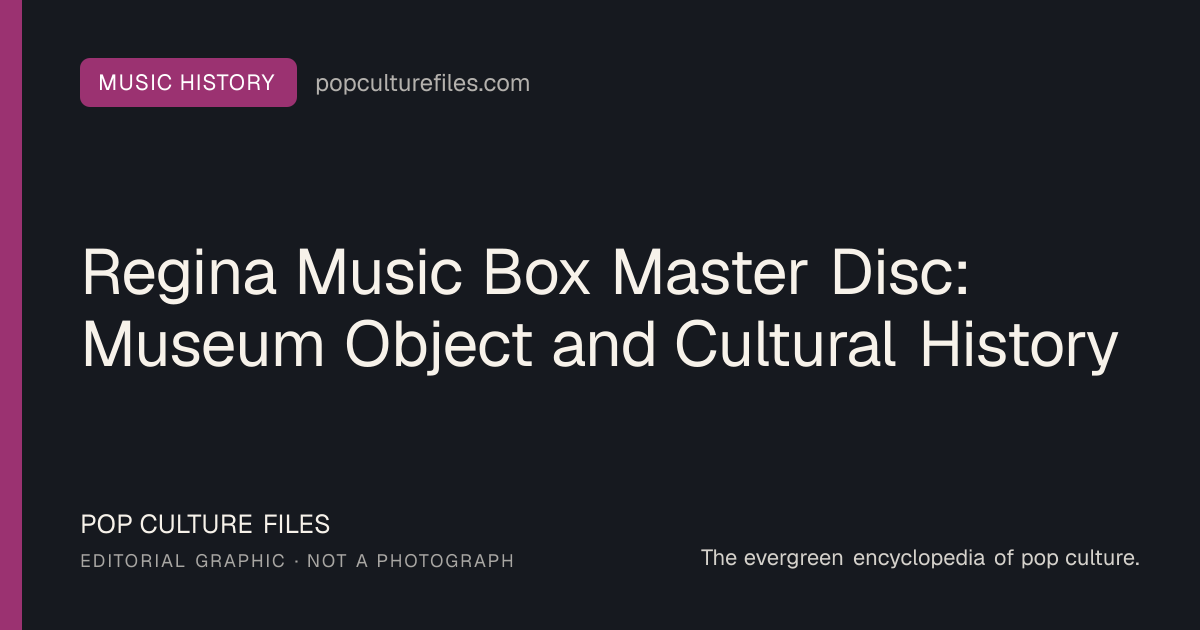 Editorial graphic for: Regina Music Box Master Disc: Museum Object and Cultural History