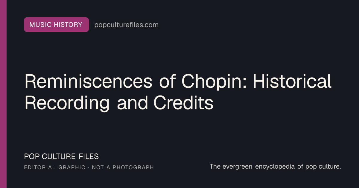 Editorial graphic for: Reminiscences of Chopin: Historical Recording and Credits