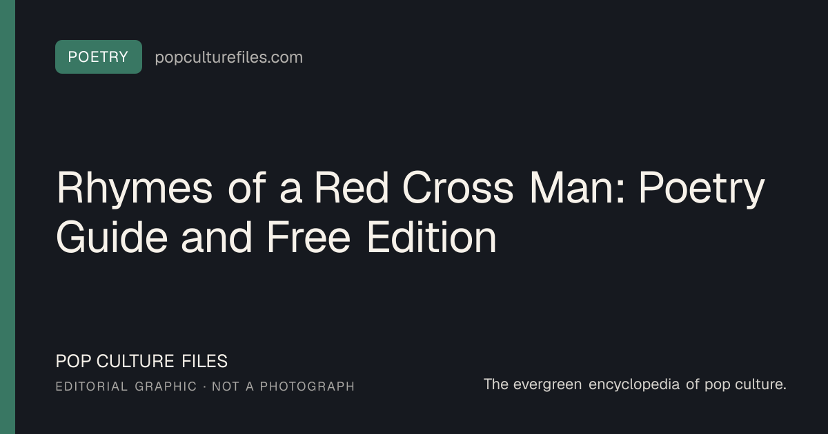 Editorial graphic for: Rhymes of a Red Cross Man: Poetry Guide and Free Edition