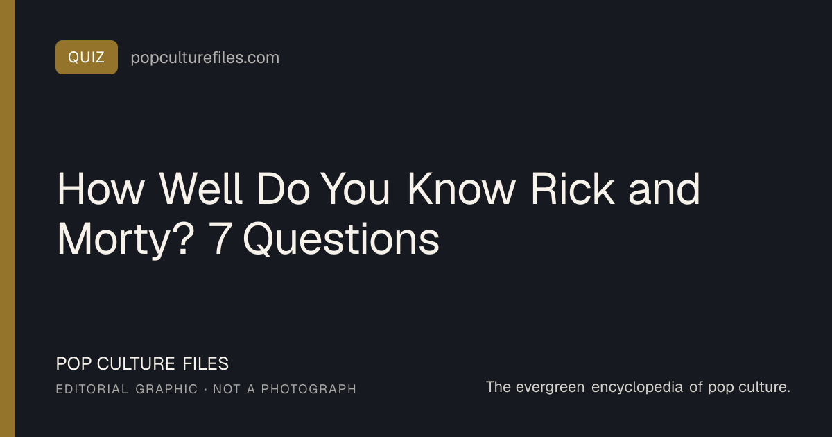 Editorial graphic for: How Well Do You Know Rick and Morty? 7 Questions