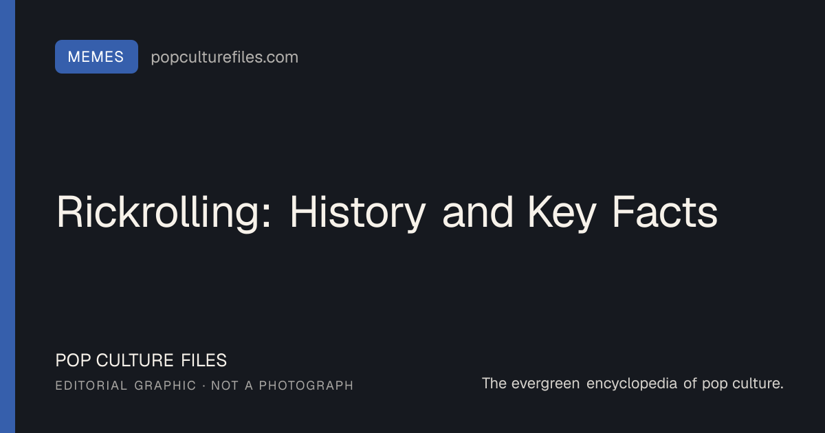 Original editorial graphic for Rickrolling: History and Key Facts