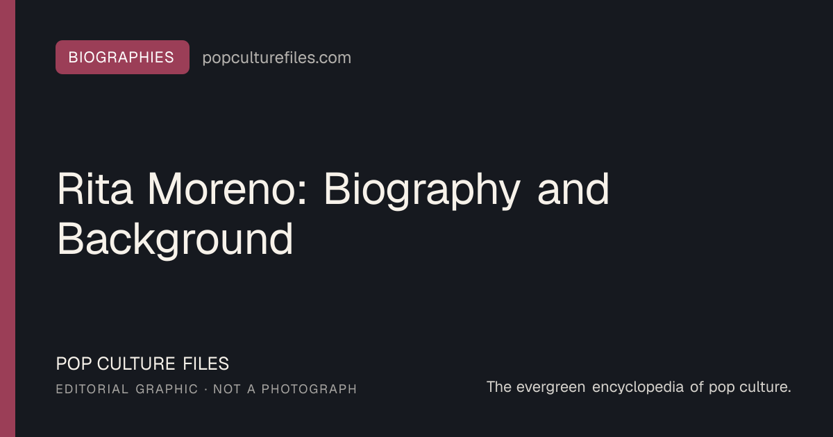 Editorial graphic for: Rita Moreno: Biography and Background