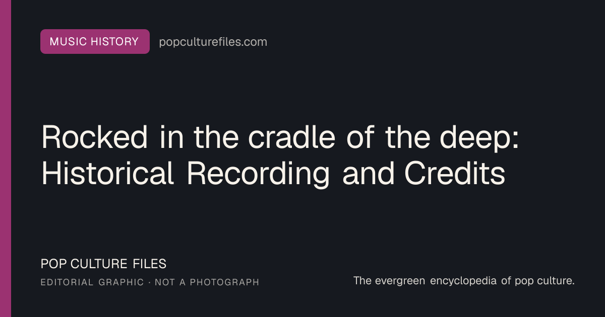 Editorial graphic for: Rocked in the cradle of the deep: Historical Recording and Credits