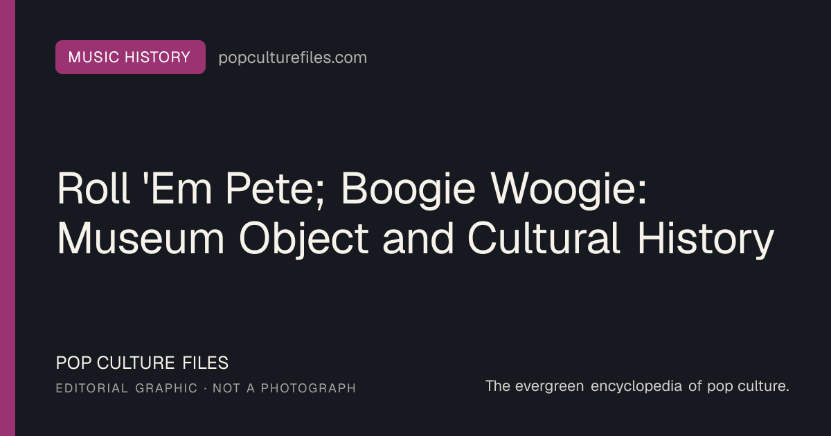 Editorial graphic for: Roll 'Em Pete; Boogie Woogie: Museum Object and Cultural History