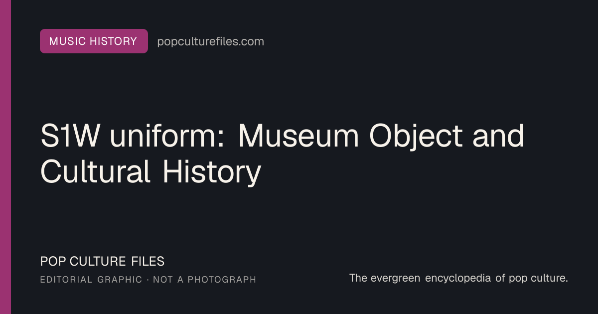 Editorial graphic for: S1W uniform: Museum Object and Cultural History