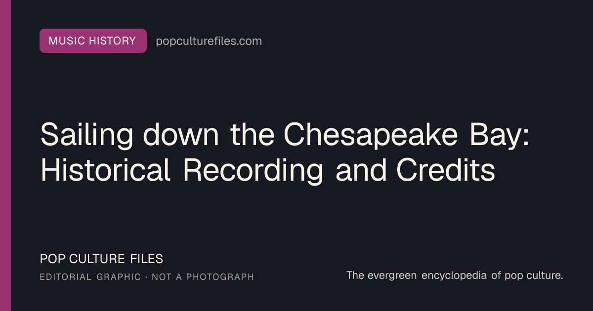 Editorial graphic for: Sailing down the Chesapeake Bay: Historical Recording and Credits