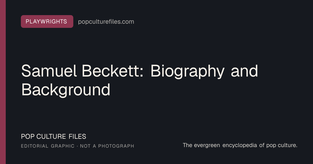 Original editorial graphic for Samuel Beckett: Biography and Background