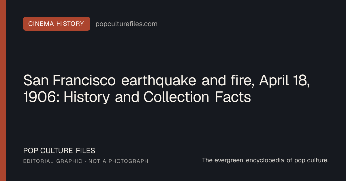Editorial graphic for: San Francisco earthquake and fire, April 18, 1906: History and Collection Facts