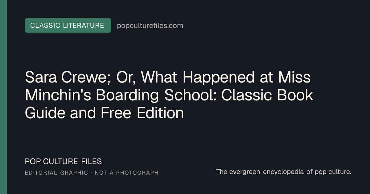 Editorial graphic for: Sara Crewe; Or, What Happened at Miss Minchin's Boarding School: Classic Book Guide and Free Edition