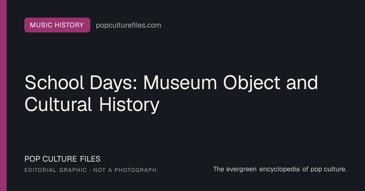 Editorial graphic for: School Days: Museum Object and Cultural History