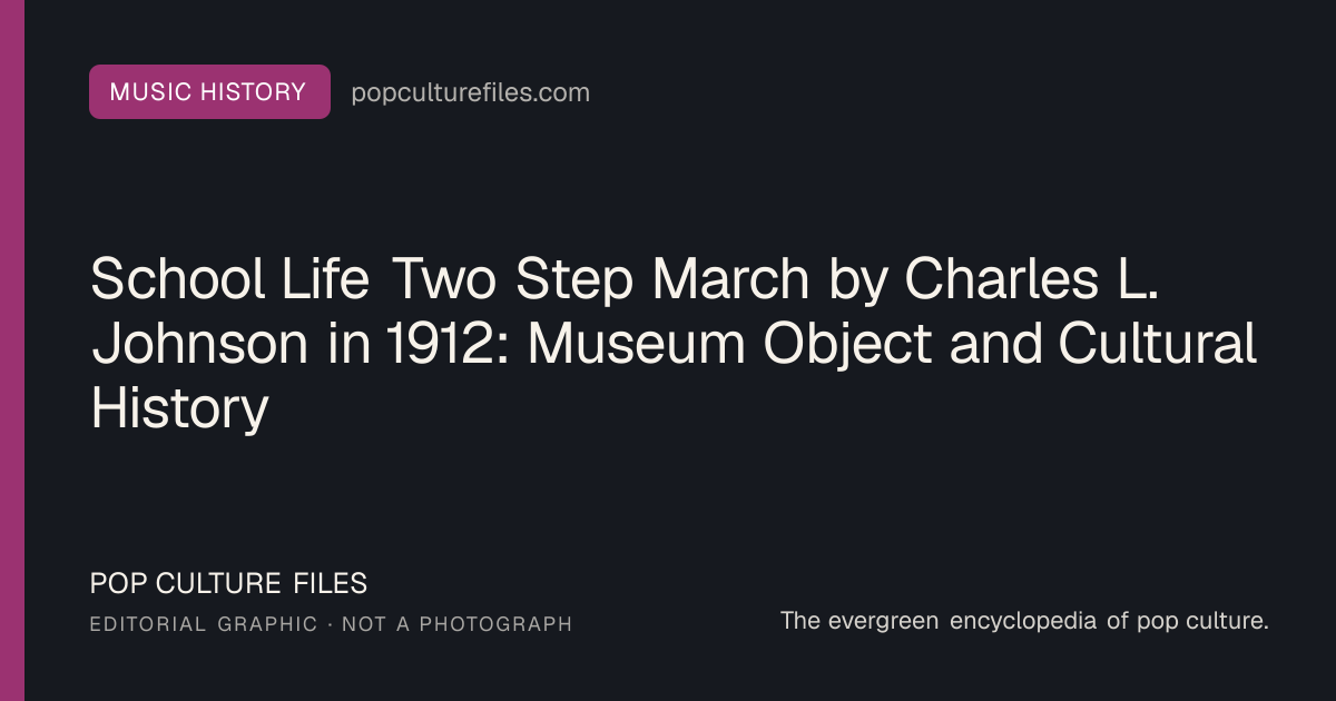 Editorial graphic for: School Life Two Step March by Charles L. Johnson in 1912: Museum Object and Cultural History