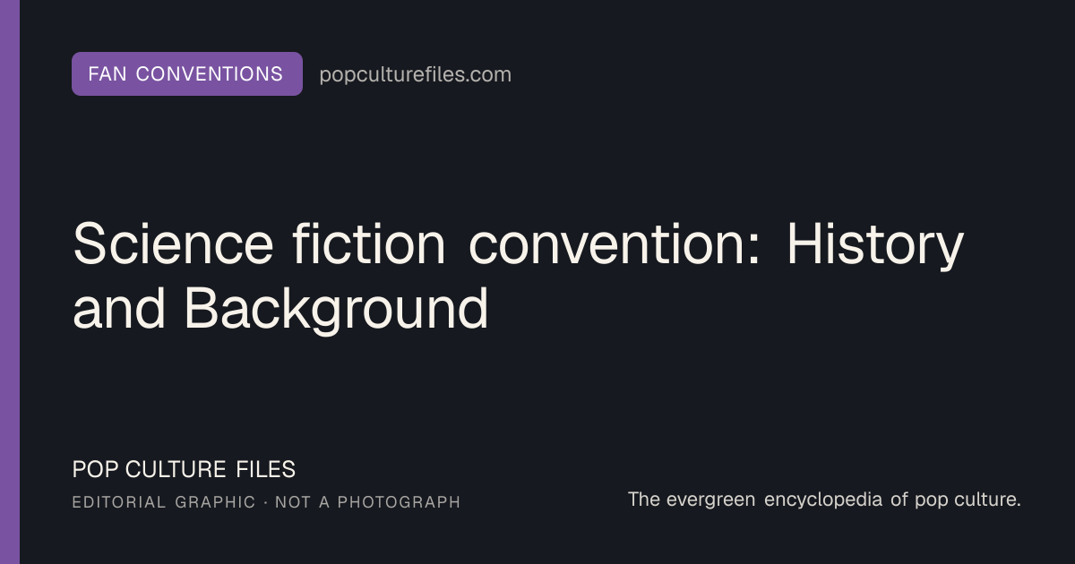 Editorial graphic for: Science fiction convention: History and Background