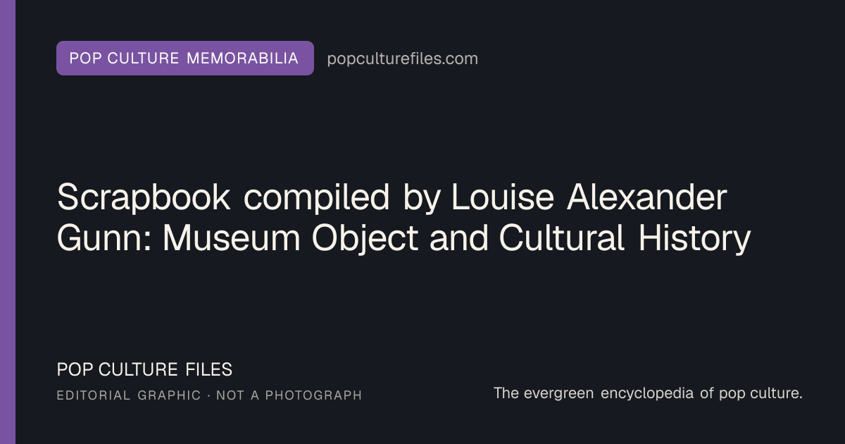 Editorial graphic for: Scrapbook compiled by Louise Alexander Gunn: Museum Object and Cultural History