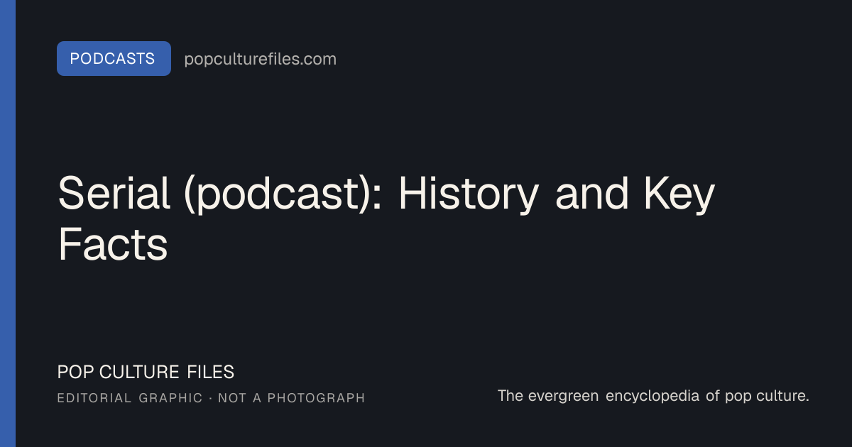 Editorial graphic for: Serial (podcast): History and Key Facts