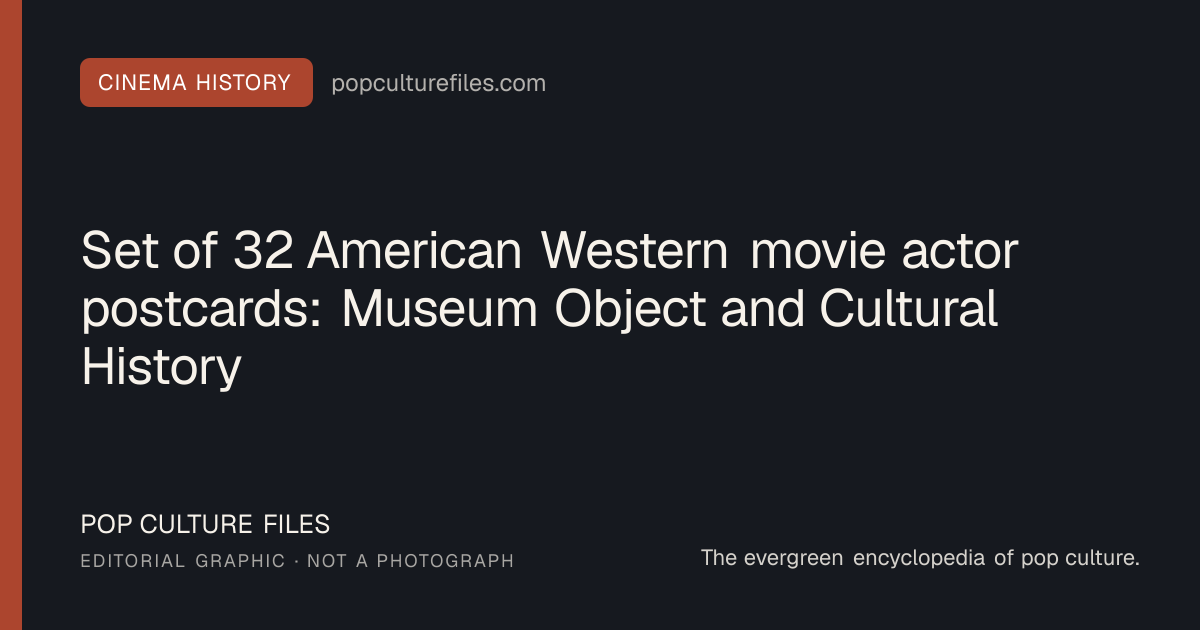 Editorial graphic for: Set of 32 American Western movie actor postcards: Museum Object and Cultural History