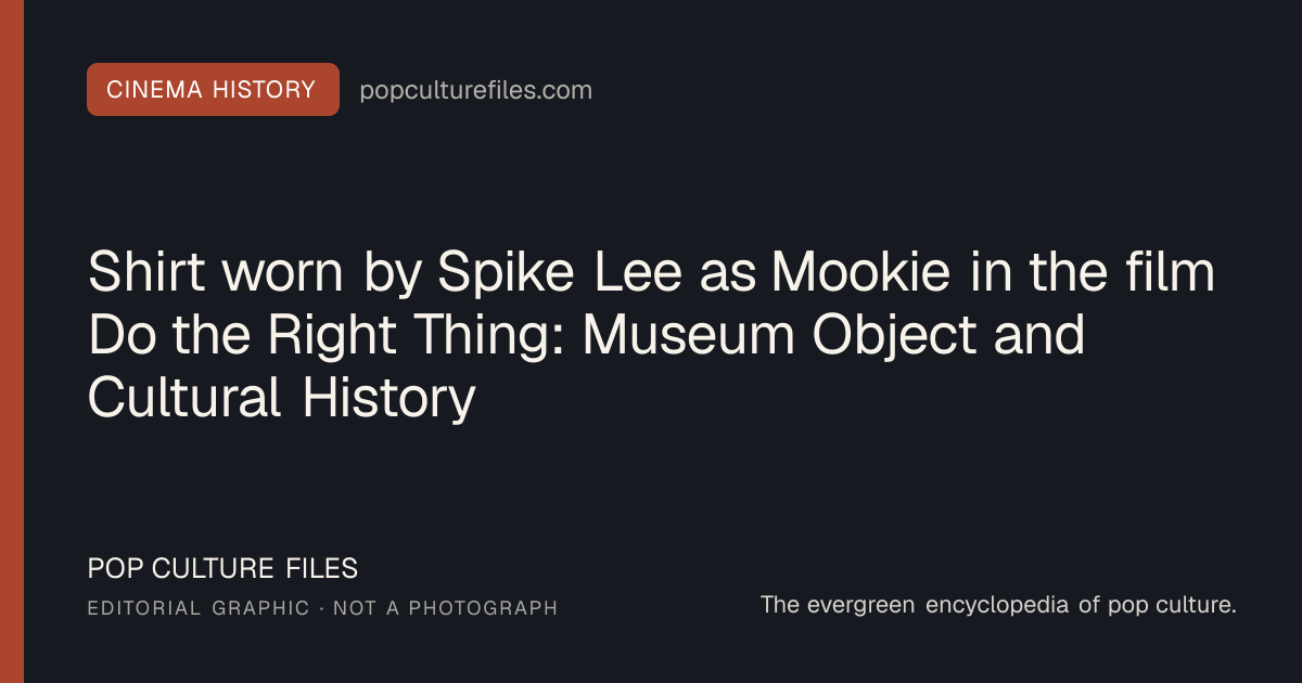 Editorial graphic for: Shirt worn by Spike Lee as Mookie in the film Do the Right Thing: Museum Object and Cultural History