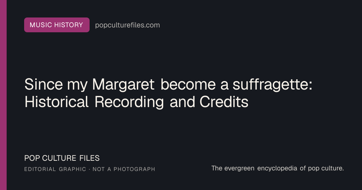 Editorial graphic for: Since my Margaret become a suffragette: Historical Recording and Credits