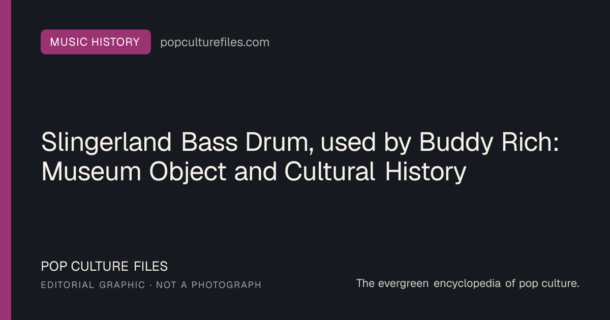 Editorial graphic for: Slingerland Bass Drum, used by Buddy Rich: Museum Object and Cultural History