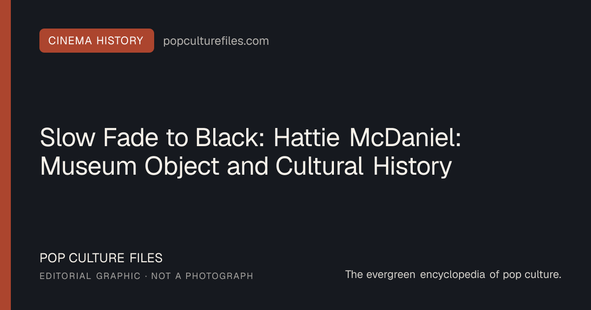Editorial graphic for: Slow Fade to Black: Hattie McDaniel: Museum Object and Cultural History