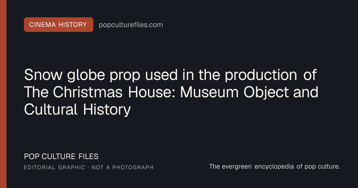 Editorial graphic for: Snow globe prop used in the production of The Christmas House: Museum Object and Cultural History