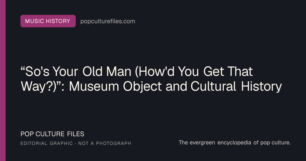 Editorial graphic for: “So's Your Old Man (How'd You Get That Way?)”: Museum Object and Cultural History