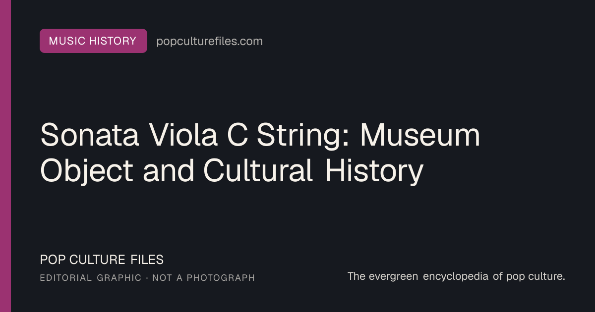 Editorial graphic for: Sonata Viola C String: Museum Object and Cultural History